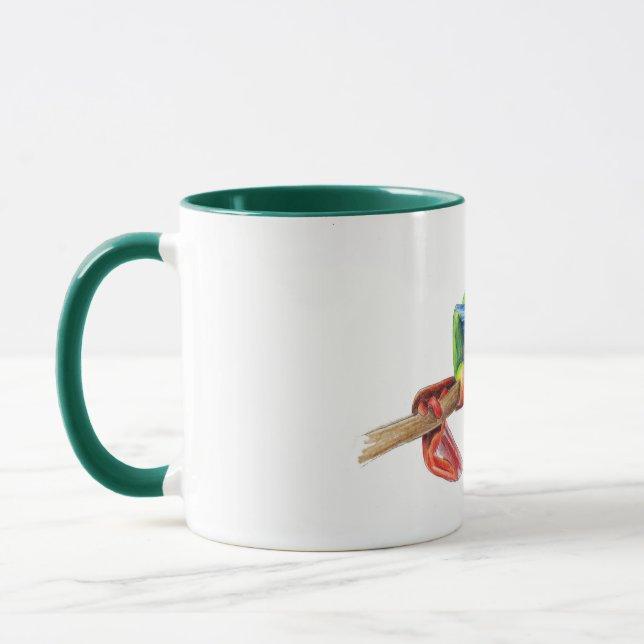 Treefrog tree frog cute animal illustration drawin mug (Left)