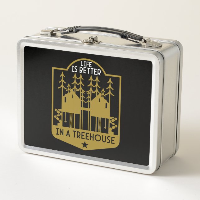 Treehouse Apparel And Decor Metal Lunch Box (Front)