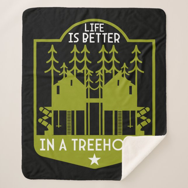 Treehouse Apparel And Decor Sherpa Blanket (Front)