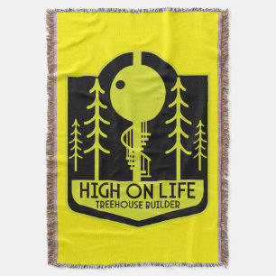 Treehouse Boy Back To School Throw Blanket