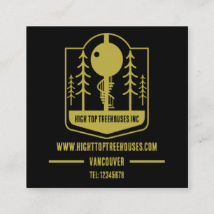 Treehouse Master Builder Square Business Card