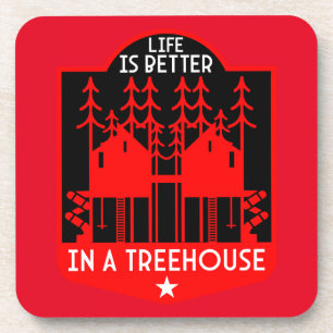 Treehouse Playhouse Gifts And Apparel Coaster