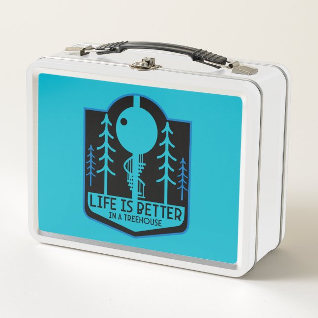 Treehouses Back To School Metal Lunch Box (Front)