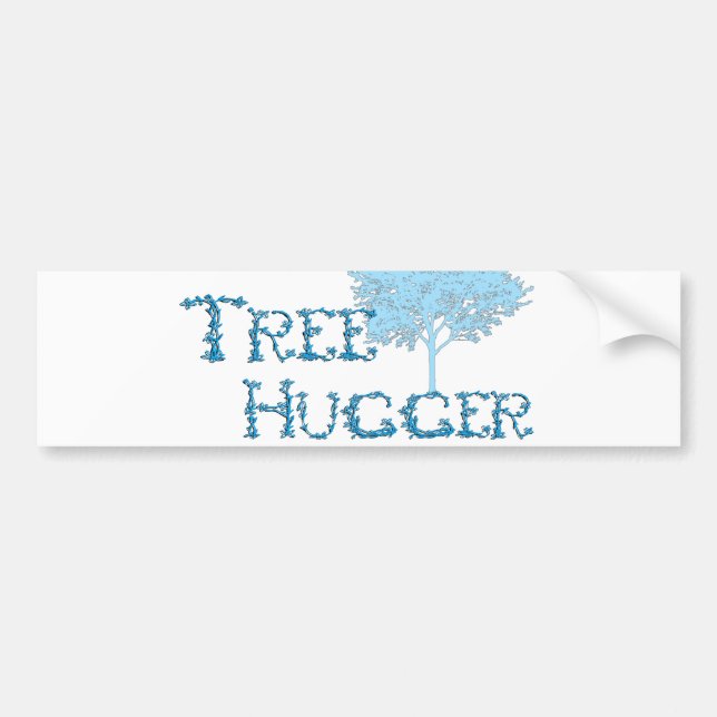 TreeHugger w/ tree Bumper Sticker (Front)