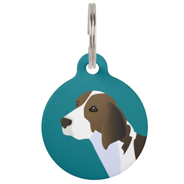 Treeing Walker Coonhound Basic Breed Customisable Pet Tag (Front)