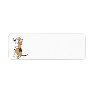 treeing walker coonhound cartoon with paper