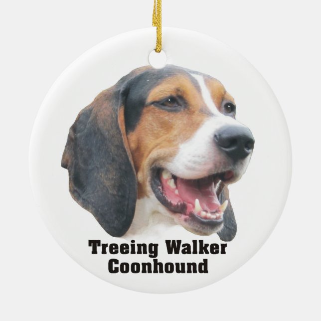 Treeing Walker Coonhound Christmas Ornament (Back)