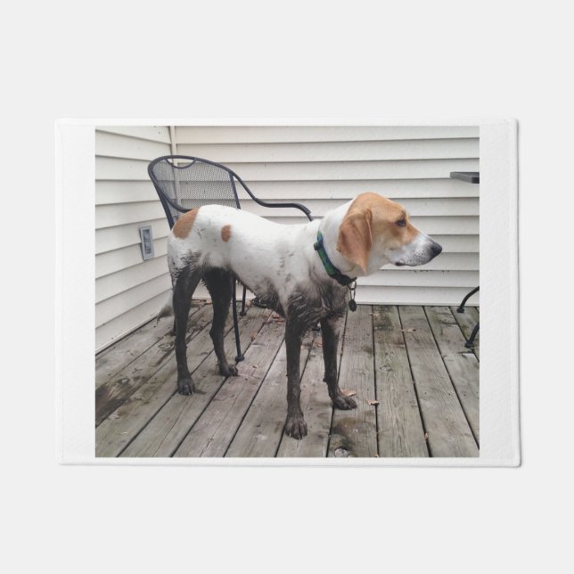 treeing walker coonhound dirty doormat (Front)