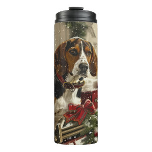 Treeing Walker Coonhound Dog Christmas Festive Thermal Tumbler