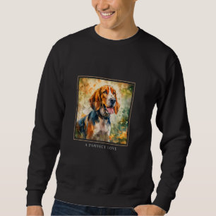 Treeing Walker Coonhound Dog Garden Flowers Painti Sweatshirt