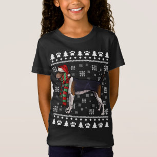 Treeing Walker Coonhound Dog Santa Hat Xmas Ugly C T-Shirt