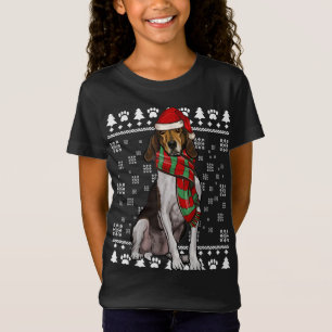 Treeing Walker Coonhound Dog Santa Hat Xmas Ugly C T-Shirt