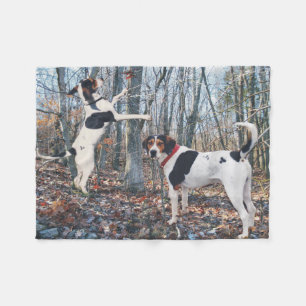 Treeing Walker Coonhound Dogs Woods Fleece Blanket