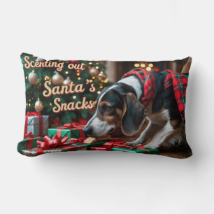 Treeing Walker Coonhound Festive Holiday Christmas Lumbar Cushion
