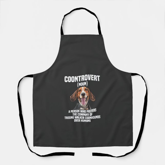 Treeing Walker Coonhound Lover Dog Coontrovert Apron (Front)
