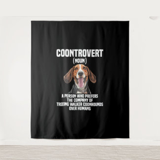 Treeing Walker Coonhound Lover Dog Coontrovert Tapestry