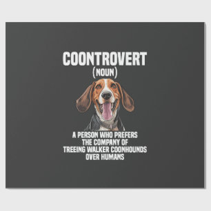 Treeing Walker Coonhound Lover Dog Coontrovert Wrapping Paper