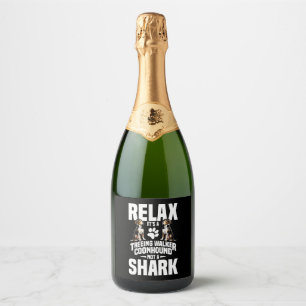 Treeing Walker Coonhound Owner Puppy Relax It´s Sparkling Wine Label