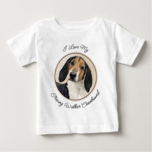 Treeing Walker Coonhound Painting - Original Art Baby T-Shirt