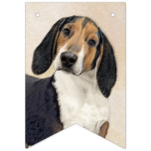 Treeing Walker Coonhound Painting - Original Art Bunting