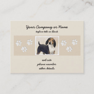 Treeing Walker Coonhound Painting - Original Art Business Card