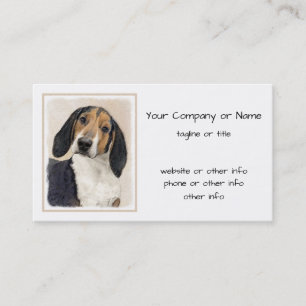 Treeing Walker Coonhound Painting - Original Art Business Card