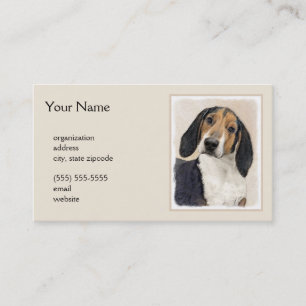 Treeing Walker Coonhound Painting - Original Art Business Card