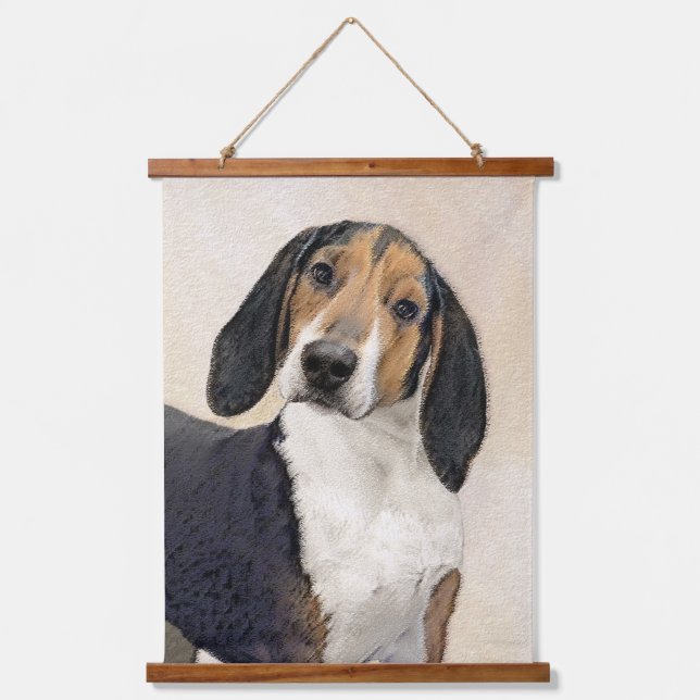 Treeing Walker Coonhound Painting - Original Art Hanging Tapestry (Front)