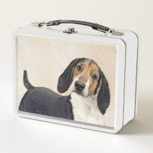 Treeing Walker Coonhound Painting - Original Art Metal Lunch Box