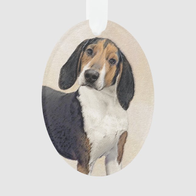 Treeing Walker Coonhound Painting - Original Art Ornament (Front)
