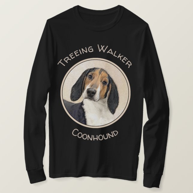 Treeing Walker Coonhound Painting - Original Art T-Shirt (Design Front)
