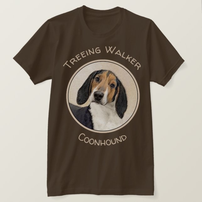 Treeing Walker Coonhound Painting - Original Art T-Shirt (Design Front)
