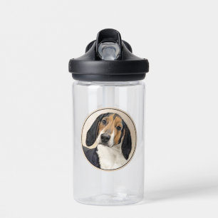 Treeing Walker Coonhound Painting - Original Art Water Bottle