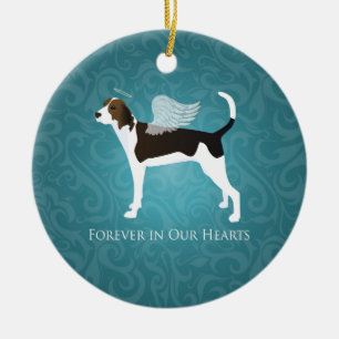 Treeing Walker Coonhound Pet Memorial Angel Dog Ceramic Tree Decoration