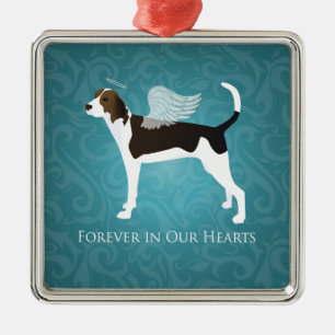 Treeing Walker Coonhound Pet Memorial Angel Dog Metal Tree Decoration