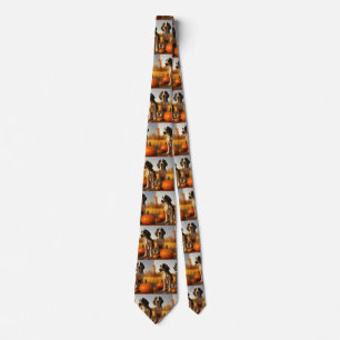 Treeing Walker Coonhound Puppy Autumn Pumpkin Tie