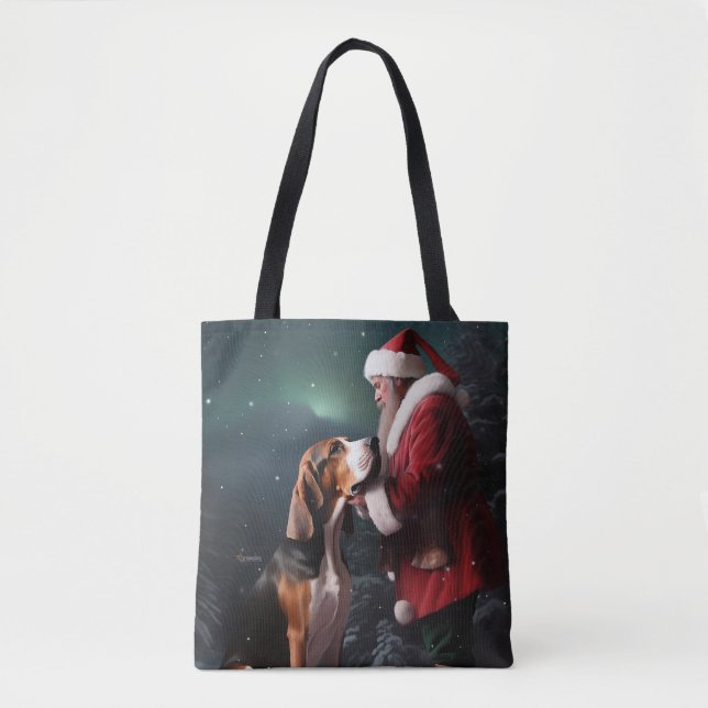 Treeing Walker Coonhound Santa Claus Christmas Tote Bag (Front)