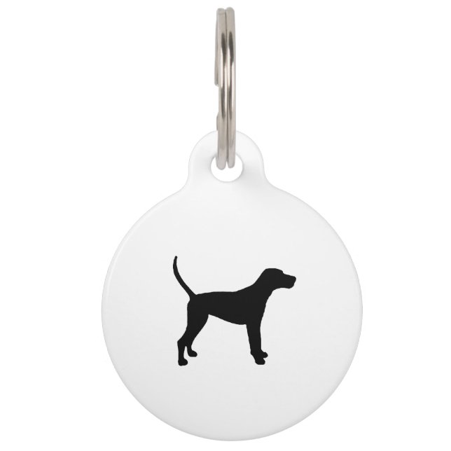 treeing walker coonhound silhouette pet tag (Front)