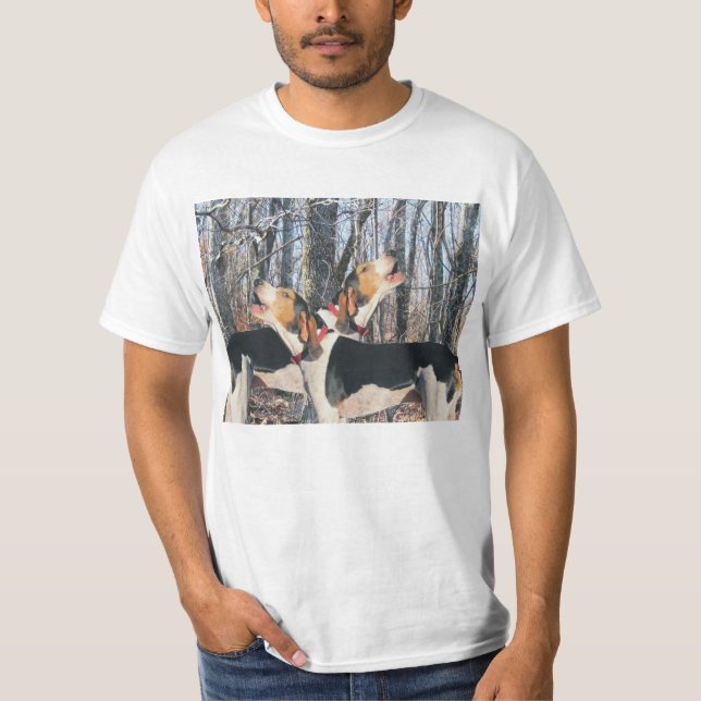 Treeing Walker Coonhounds in Woods T Shirt (Front)