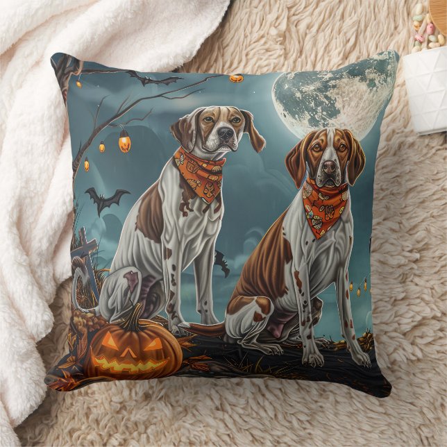 Treeing Walker Halloween Spooky Cushion (Blanket)