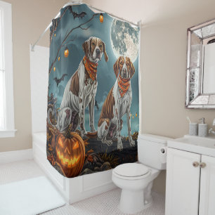 Treeing Walker Halloween Spooky Shower Curtain