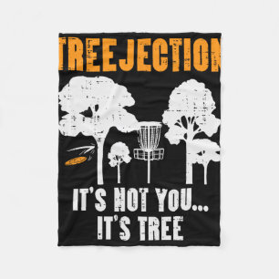 Treejection Disc Golf Funny Frisbee Golfing Sport  Fleece Blanket