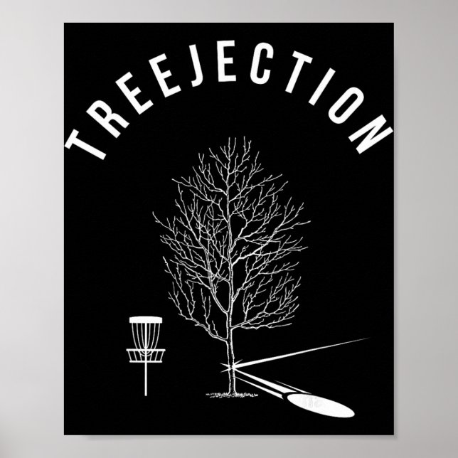 Treejection Disc Golf Funny Sports Tree Player Gif Poster (Front)