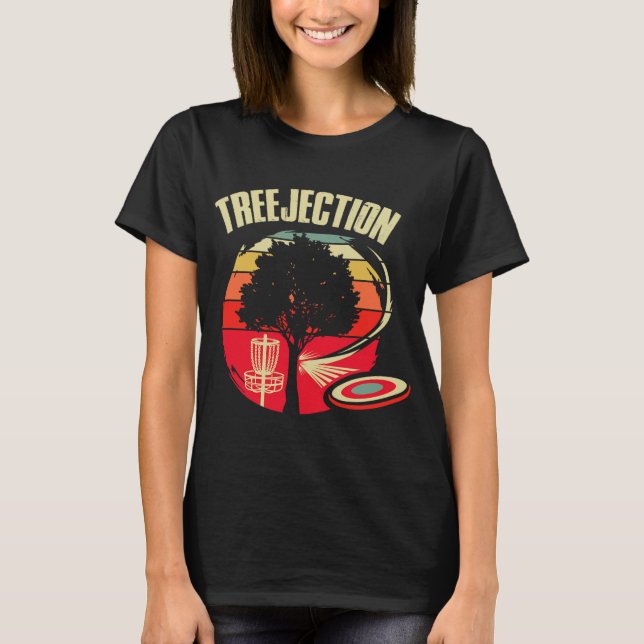 Treejection Stupid Tree Disc Golf Ultimate Frisbee T-Shirt (Front)