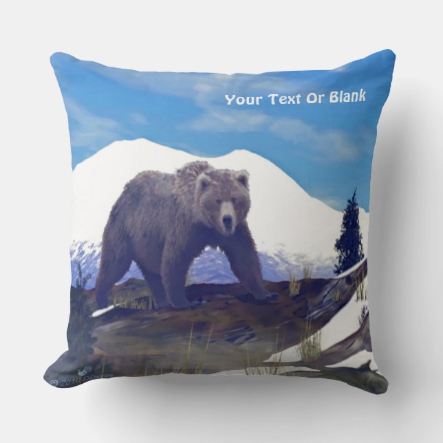 Treeline Grizzly Cushion (Front)