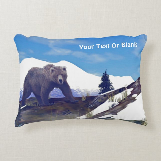 Treeline Grizzly Decorative Cushion (Front)