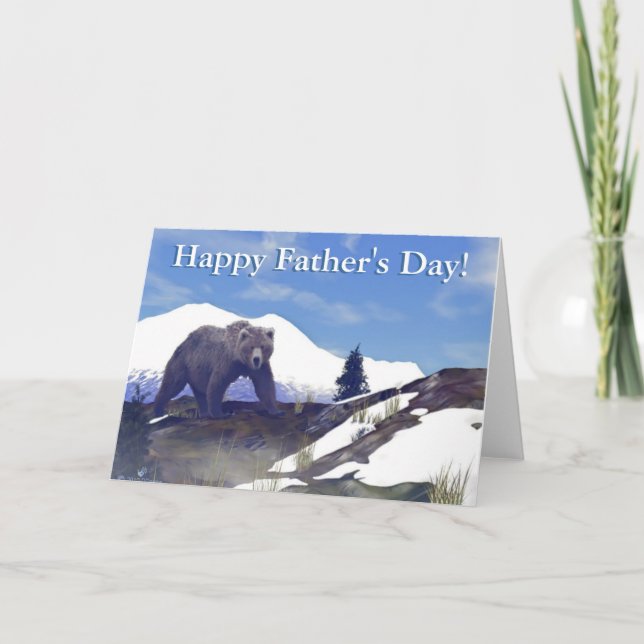 Treeline Grizzly Father's Day Card (Front)