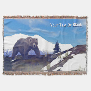 Treeline Grizzly Throw Blanket