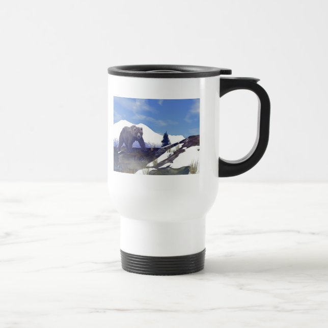 Treeline Grizzly Travel Mug (Right)
