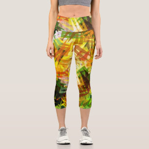 TREES ABSTRACT CAPRI LEGGINGS